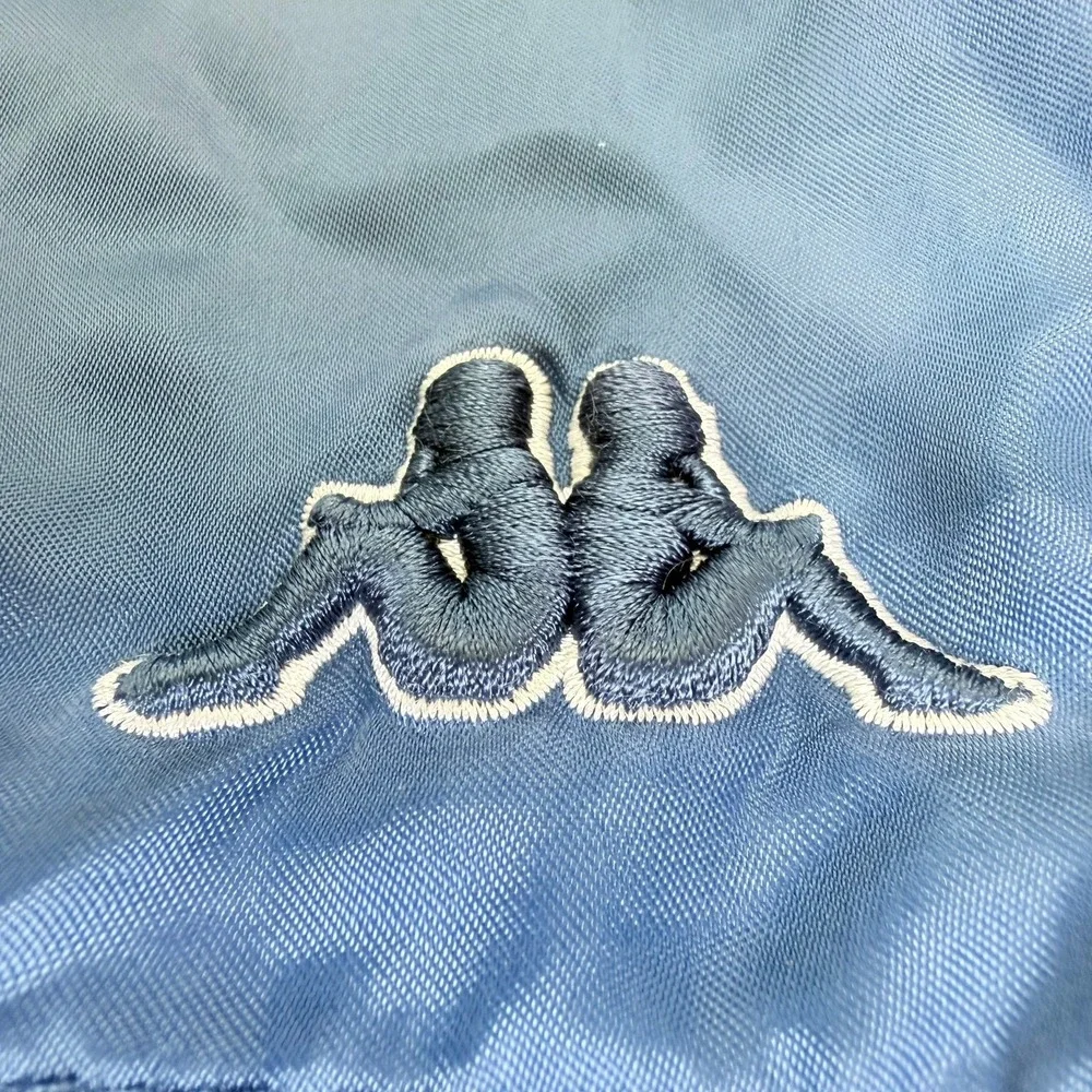 Kappa Shorts Mens Medium Blue Athletic Retro Omini Logo Elastic Waist Drawstring